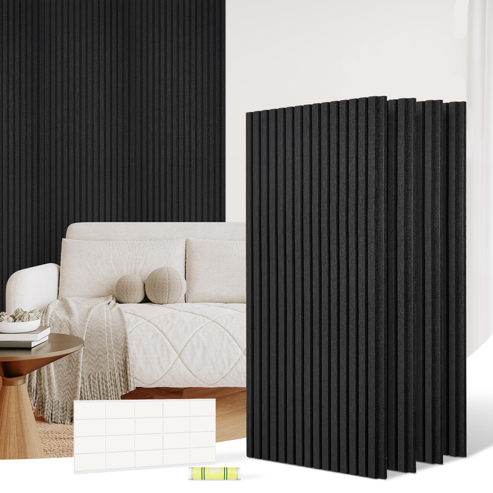 Amazon | Walspax 高密度吸音パネル 60x120cm 4枚セット ダブル